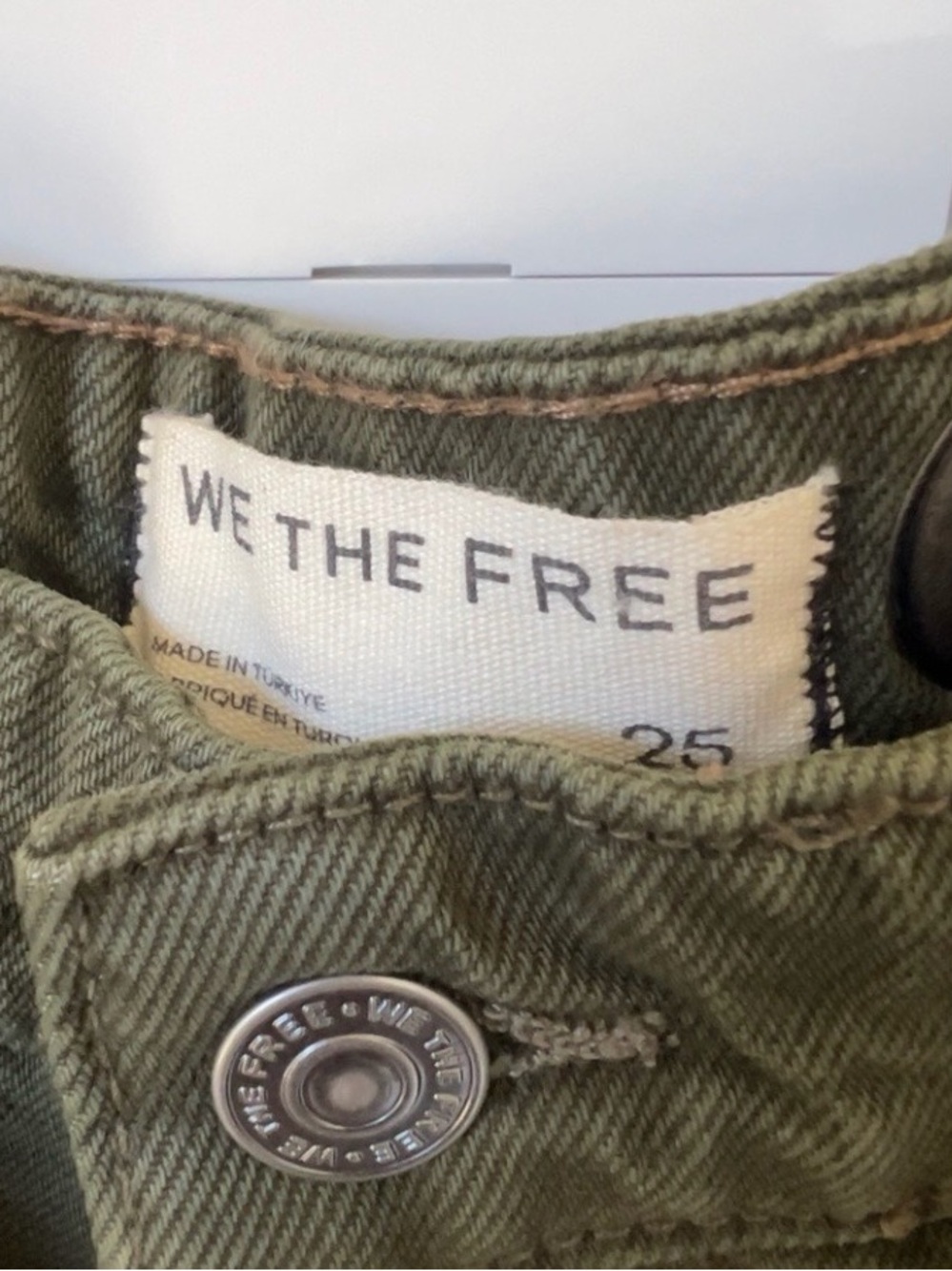 We the free Olive Green Wide-Leg Pull- On Utility Pants NWOT - Picture 8 of 9